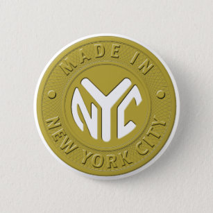 Badge Rond 5 Cm FAIT DANS le Pin de NYC