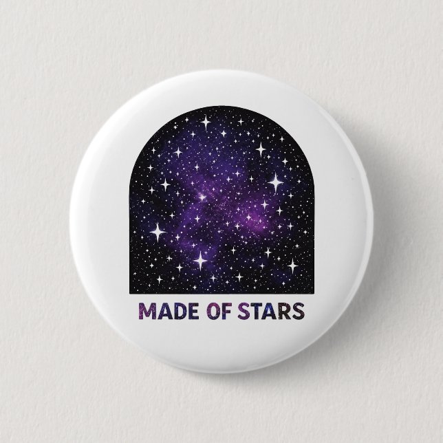 Badge Rond 5 Cm Fait d'étoiles (Devant)
