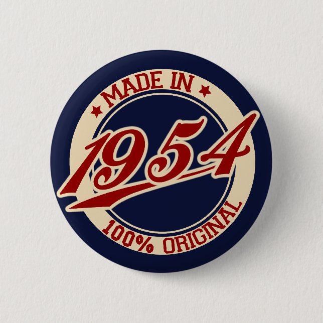 Badge Rond 5 Cm Fait En 1954 (Devant)