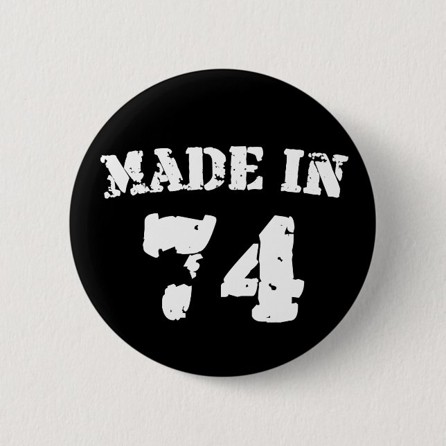 Badge Rond 5 Cm Fait En 1974 (Devant)