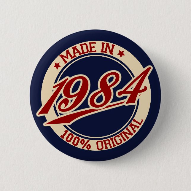 Badge Rond 5 Cm Fait En 1984 (Devant)