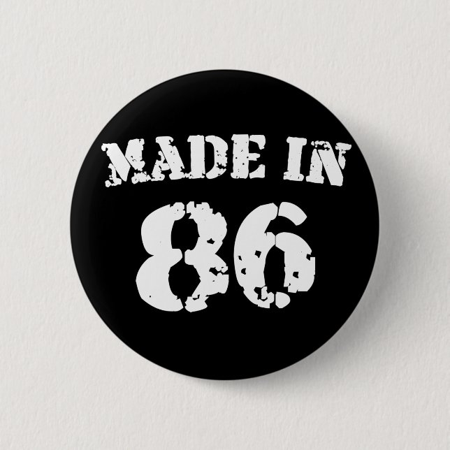 Badge Rond 5 Cm Fait En 1986 (Devant)