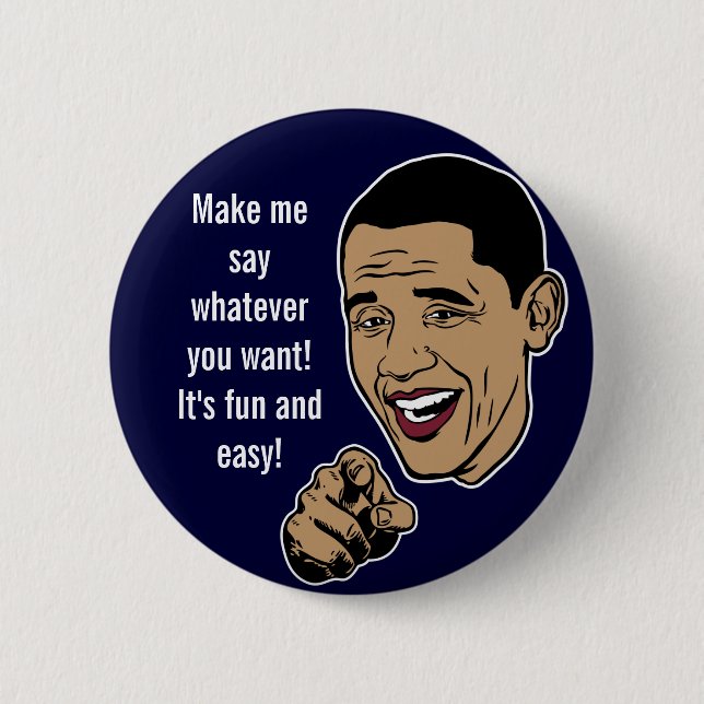 Badge Rond 5 Cm Faites à entretien d'Obama le bouton (Devant)