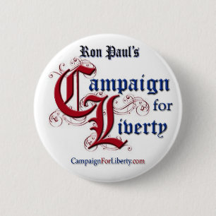 Badge Rond 5 Cm Faites campagne pour le bouton de liberté - Pin