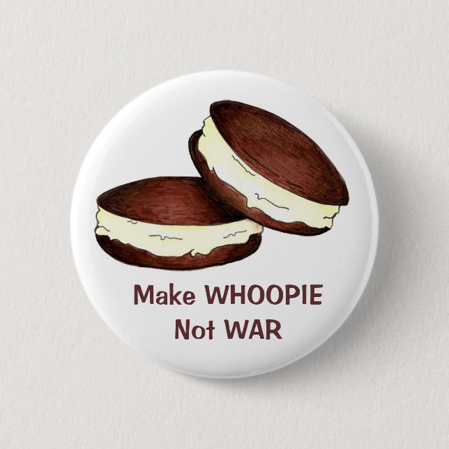 Badge Rond 5 Cm Faites de Whoopie pas la guerre Whoopie pies la pa (Devant)