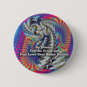 Badge Rond 5 Cm Faites le bouton de la Science