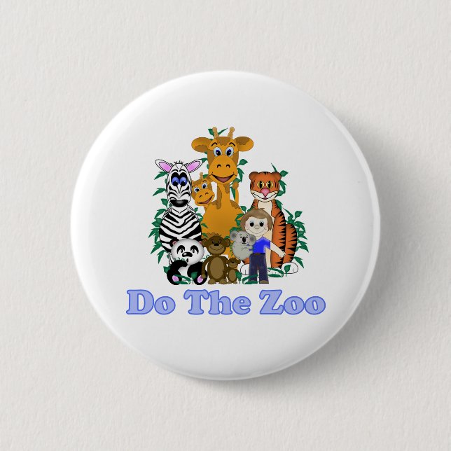 Badge Rond 5 Cm Faites Le Zoo (Devant)