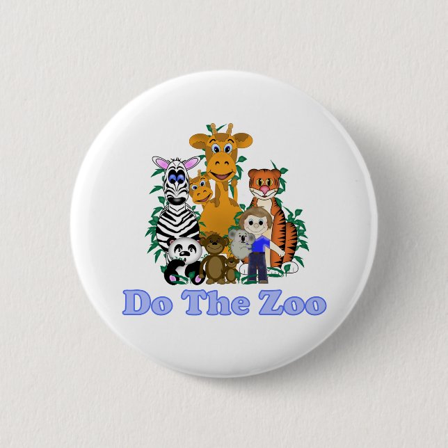 Badge Rond 5 Cm Faites Le Zoo (Devant)