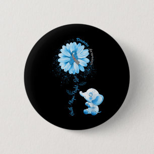 Badge Rond 5 Cm Faith Hope Fight Love Elephant Type 1 Diabète Awa