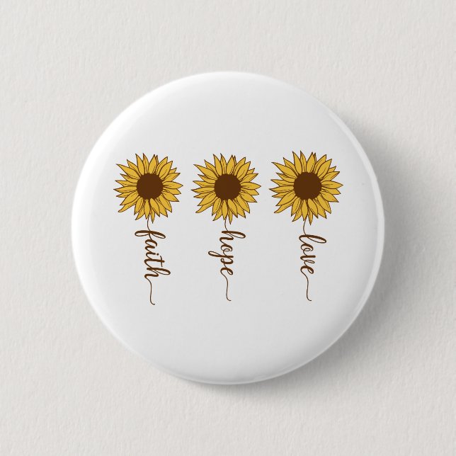 Badge Rond 5 Cm Faith Hope Love (Devant)