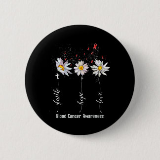 Badge Rond 5 Cm Faith Hope Love Blood Cancer Awareness Flower Gif