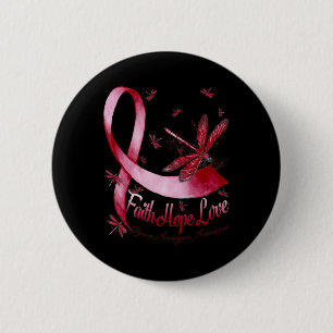 Badge Rond 5 Cm Faith Hope Love Cerveau Aneurysme Sensibilisation