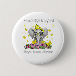 Badge Rond 5 Cm Faith Hope Love Ewings Sarcoma Awareness