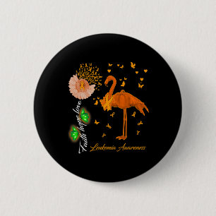 Badge Rond 5 Cm Faith Hope Love Leukemia Sensibilisation