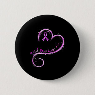 Badge Rond 5 Cm Faith Hope Love Purple Ribbon Overdose Sensibilisa