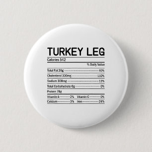 Badge Rond 5 Cm Faits sur la nourriture de Thanksgiving Noël Cuiss