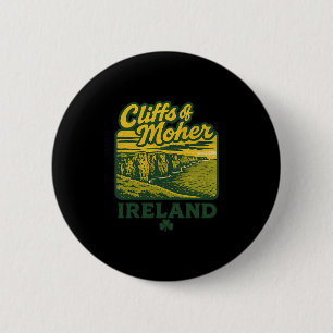 Badge Rond 5 Cm Falaises de Moher Irlande Vacances Rétro Monument