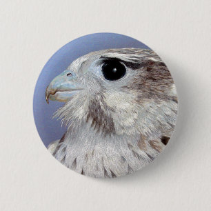 Badge Rond 5 Cm Falcon des Prairies