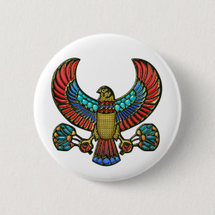 Badge Rond 5 Cm Falcon égyptien