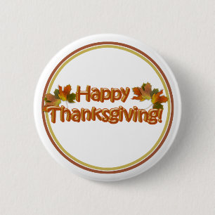 Badge Rond 5 Cm Fall Seasons Best Happy Thanksgiving Text