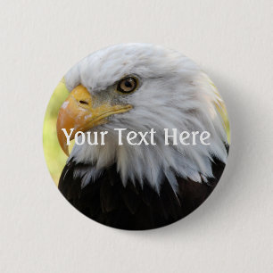 Badge Rond 5 Cm Falln Bald Eagle Liberty