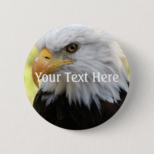 Badge Rond 5 Cm Falln Bald Eagle Liberty (Devant)