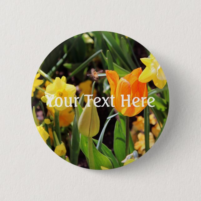 Badge Rond 5 Cm Falln Little Bee en vol (Devant)