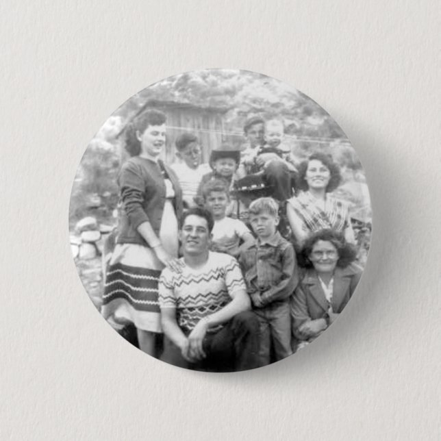 Badge Rond 5 Cm Famille 1950 de Brandon (Devant)