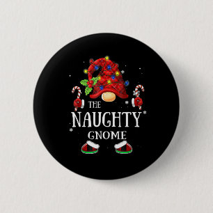 Badge Rond 5 Cm Famille assortie Le groupe de Noël du gnome vilain