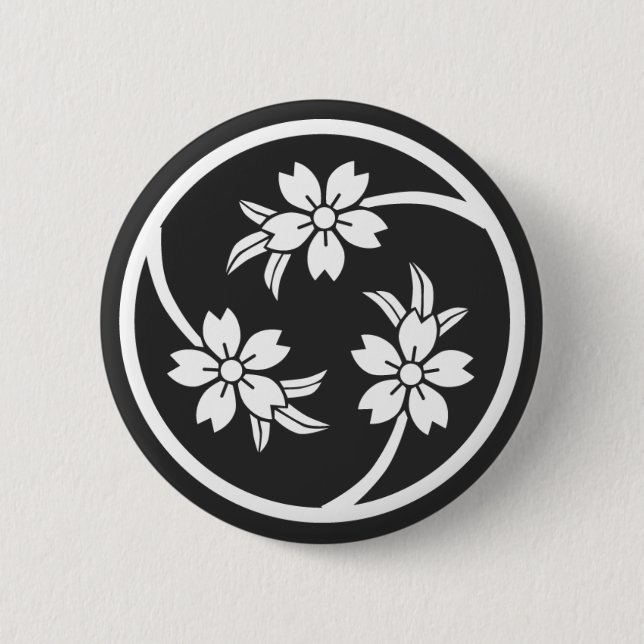 Badge Rond 5 Cm [Famille Crest] Cherry tree (Devant)