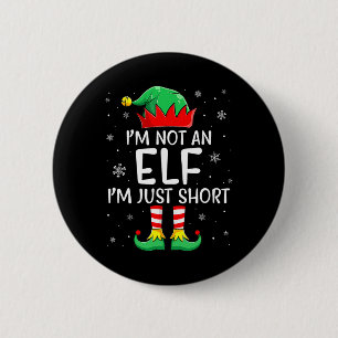 Badge Rond 5 Cm Famille de jumelage de Noël Je ne suis pas un elfe