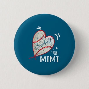 Badge Rond 5 Cm Famille de Mimi de baseball - Joueurs correspondan