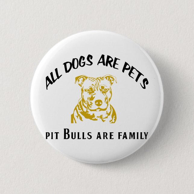 BADGE ROND 5 CM FAMILLE DE PITBULL (Devant)