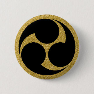 Badge Rond 5 Cm [Famille des crêtes] Mitsudomoe de gauche