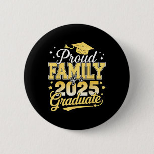 Badge Rond 5 Cm Famille fière d'un père maman diplômé de 2025 Prom