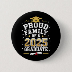 Badge Rond 5 Cm Famille fière d'une promotion de diplômé 2025