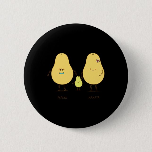 Badge Rond 5 Cm Famille Heureuse (Devant)