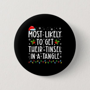 Badge Rond 5 Cm Famille la plus susceptible de s'emmêler dans leur