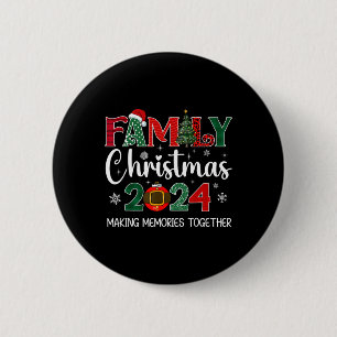Badge Rond 5 Cm Famille Noël 2024 Matching tenue Xmas Squad S