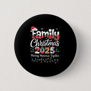 Badge Rond 5 Cm Famille Noël 2025 Matching tenue Xmas Squad S