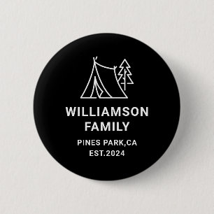 Badge Rond 5 Cm Famille Personnalisée Camping Voyage Réunion Vacan