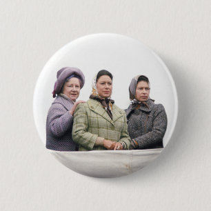 Badge Rond 5 Cm Famille royale Badminton 1974