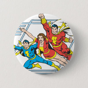 Badge Rond 5 Cm Famille SHAZAM
