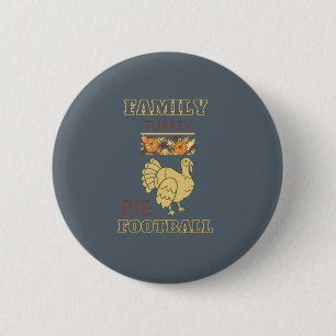 Badge Rond 5 Cm Famille Turquie tarte Thanksgiving Football Outdoo