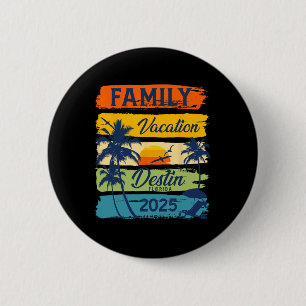 Badge Rond 5 Cm Famille Vacances Destin Floride 2025 Correspondanc