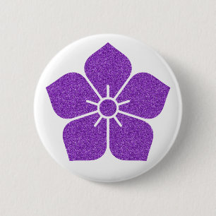 Badge Rond 5 Cm [Family Crests] Kikyo flower Button