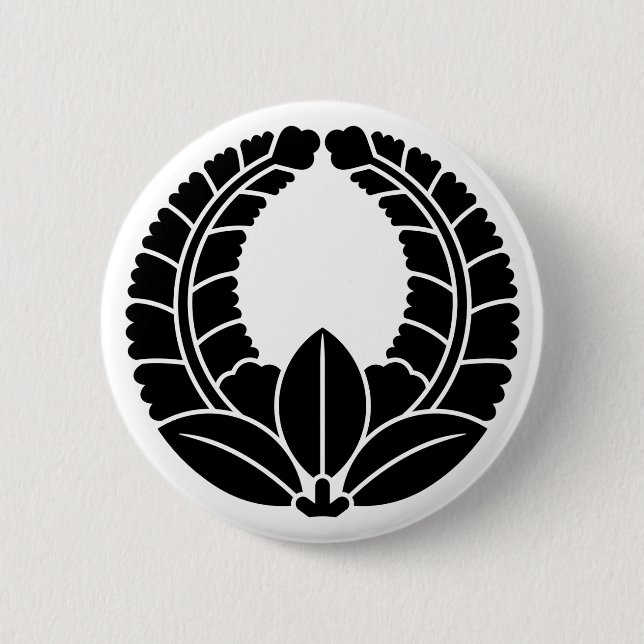 Badge Rond 5 Cm [Family Crests] Rising wisteria (Devant)
