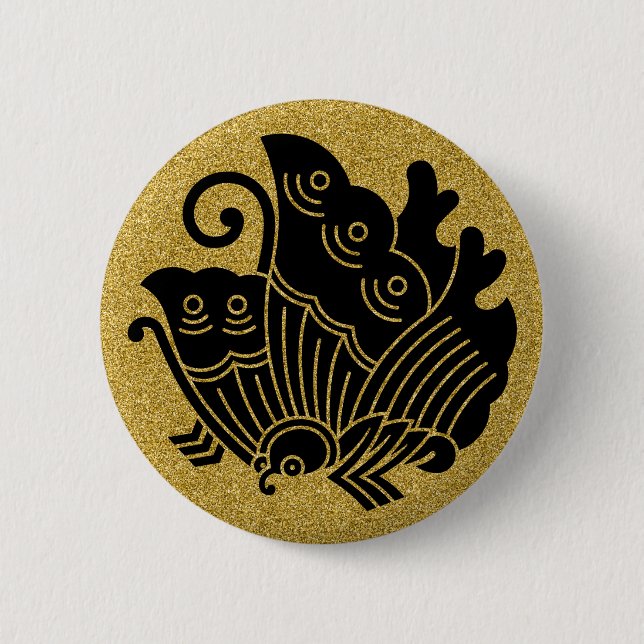 Badge Rond 5 Cm [Family Crests] Swallowtail butterfly (Devant)