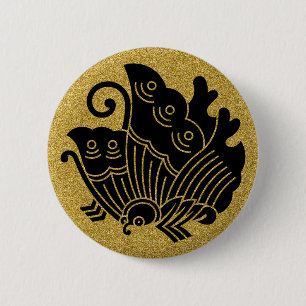 Badge Rond 5 Cm [Family Crests] Swallowtail butterfly