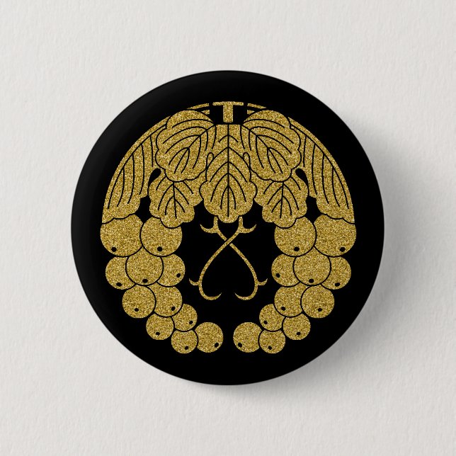 Badge Rond 5 Cm [Family Crests] Two grapes Button (Devant)